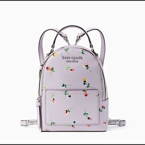 Kate Spade Mini Convertible Backpack Purple Ditsy